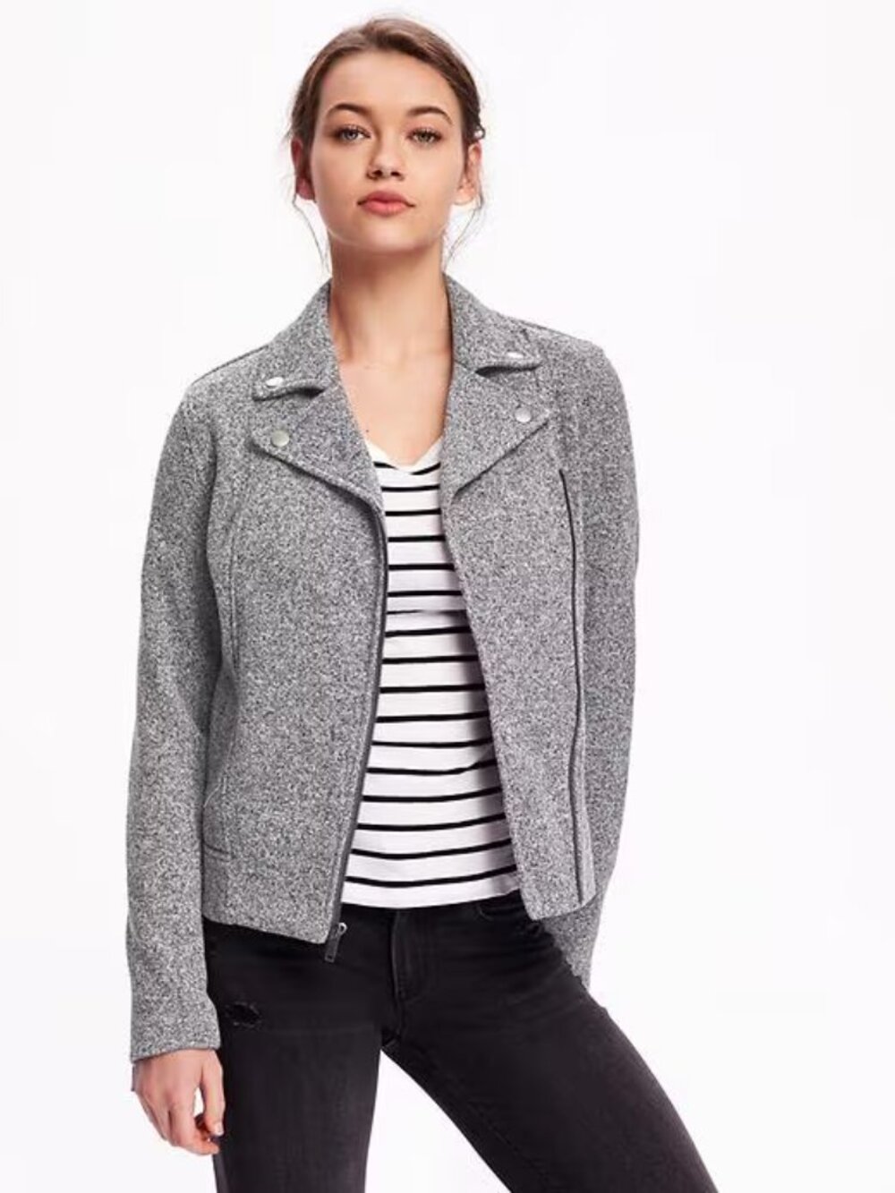 Old Navy Sweater Fleece Moto Jacket large